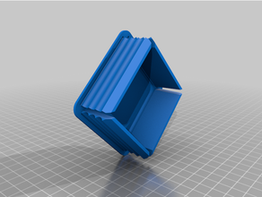 customized square rectstangular tube cap joiner generator 3d print model - Mito3D