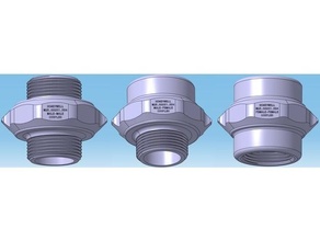 Honeywell norte m26x155 acoplador conjunto adaptador filtrar métrico tornillo hilos papr respirador 3d print model - Mito3D
