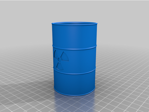 radioactivo barril bolígrafo soporte almacenamiento envase 3d print model - Mito3D