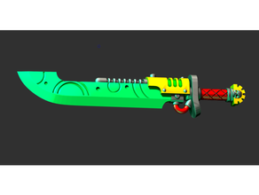 aleoflange sabre 28mm chop cut head death scifi sword watch weapon xeno xenoblade 3d print model - Mito3D