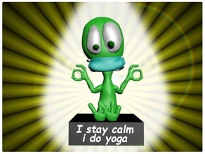 stay calm yoga alien mask 3d print model - Mito3D