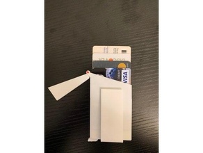 fino carteira dinheiro grampo cartão suporte minimalista 3d print model - Mito3D