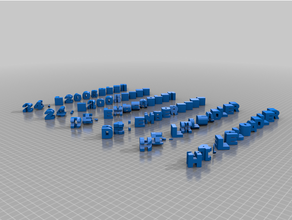 personalizado triple letra bloques hillelambigrama 3d print model - Mito3D