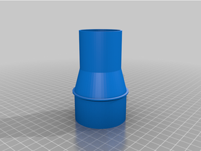 vac adattare personalizzato vuoto tubo flessibile adattatore 3d print model - Mito3D