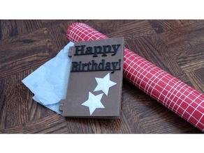 greeting card birthday gift novelty small 3d print model - Mito3D