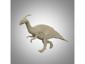 parasaurolophus 3d puzzle 3d print model - Mito3D