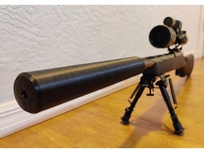 ssg10 barrel suppressor airsoft accesories attachment parts rifle sniper novritsch silo-airsoft silo 3d print model - Mito3D