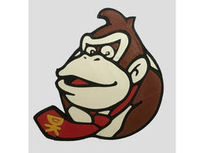 badge âne kong mkt Donkey Kong 3d print model - Mito3D