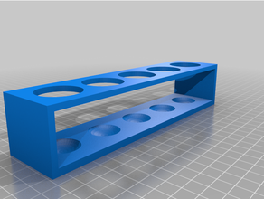 test tube holder 30 mm 5 spaces 3d print model - Mito3D