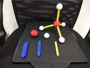 molecular estructura 3dprinting química educación moléculas colegio 3d print model - Mito3D