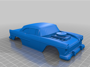 55 chevy bel air xmod Belair corpo carro clássico motor músculo rc Concha xmods 3d print model - Mito3D