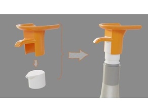 appui-coude large pour kit distribution hydro-alcoolique 3d print model - Mito3D