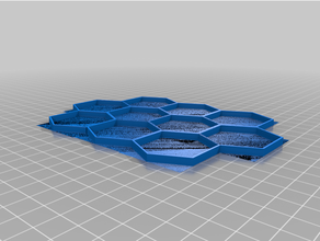 hexagrid terraforming mars 3d gameparts 3d print model - Mito3D