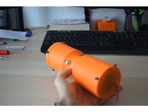 30w handheld lantern 18650 high power led screws voltage booster 3d print model - Mito3D