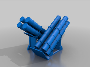 harpoon anti ship missile launcher destroyer guided navy weapon 3d print model - Mito3D