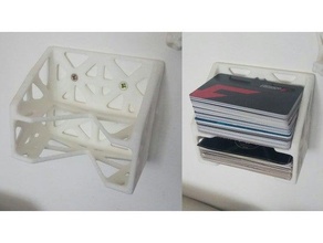 plastik iş kart duvar monte Kulp destek Voronoi stil 3d print model - Mito3D
