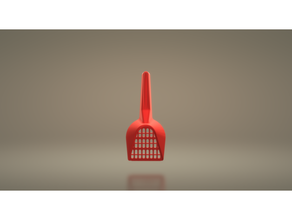 cat litter scoop - removal shovel poopsy clean dirt house kitchen organizer poop room 3d print model - Mito3D