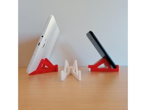 pocket phone stand foldable print apple design desk easy holder galaxy iphone mobile office smartphone support tablet videocalls 3d print model - Mito3D