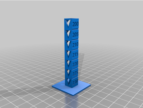 özelleştirilmiş temp kalibrasyon Towtpu kule 3d print model - Mito3D