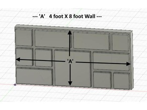 échelle base 4' 8' calcul mur sections grand murs 3d print model - Mito3D