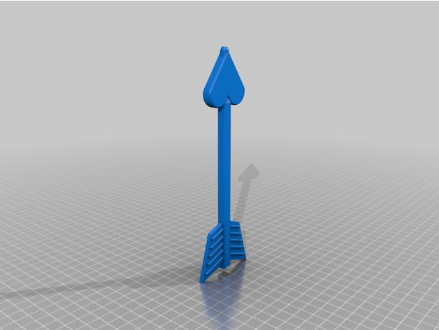 kalp uçlu ok dolma kalem bic eğilmek 3D print model - Mito3D