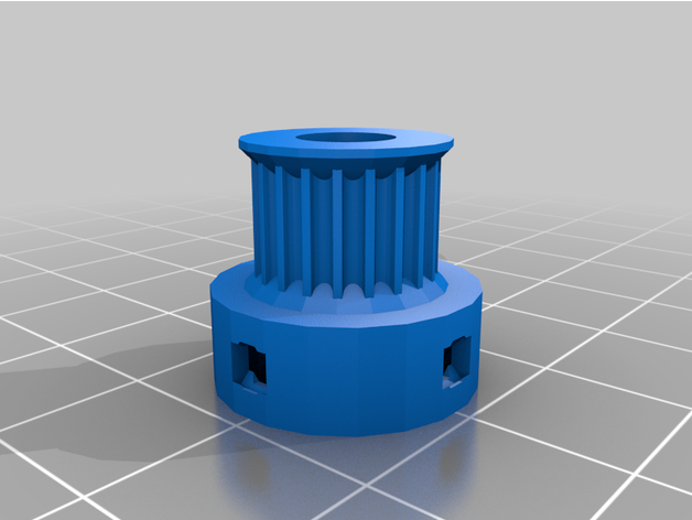 gt2 20t personalizado engrenagem polia preguiçoso 3D print model - Mito3D