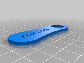 fck crnmy customized cart chip nametag keychain updated 3d print model - Mito3D