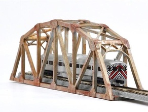 Warren treliça ponte escala rodovia modelo 3d print model - Mito3D