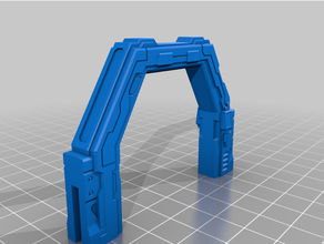 dungeon stick - door open large 28mm ecaroth ignis quadrant modular space 3d print model - Mito3D