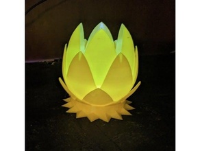 tea light holder flower base hole tealight 3d print model - Mito3D