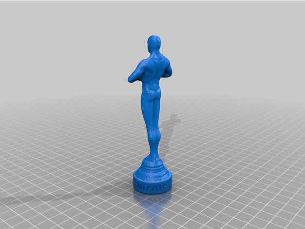 personnalisé oscar statue texte gravé 3D print model - Mito3D