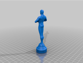 customized oscar-statue text engraved 3d print model - Mito3D