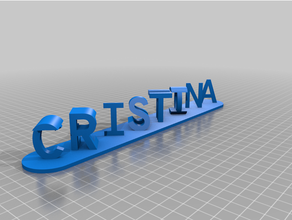 Cristina te amo özelleştirilmiş 3d print model - Mito3D
