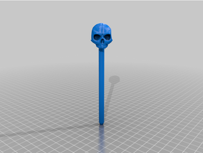 skull pen bic human 3d print model - Mito3D