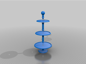 mini 3 tier cake stand chocolate cupcake lollies lolly 3d print model - Mito3D