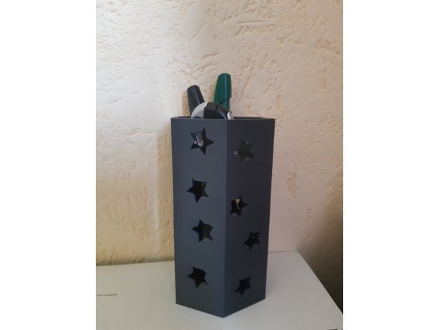 pot crayon bobine titulaire soutien 3D print model - Mito3D