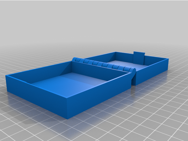 customized hinged bousb box1x latch parametric printable piece 3D print model - Mito3D