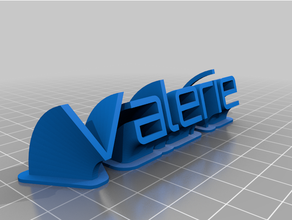 nombre pila valerie 3d print model - Mito3D