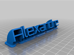prenom alexandre customized 3d print model - Mito3D