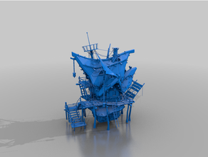 pirate maison sécurisée terrain aos 3d print model - Mito3D