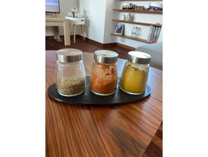 tray spice jars 3d print model - Mito3D