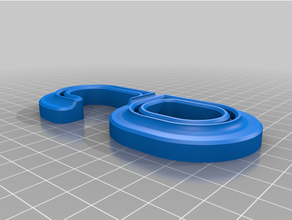 forme cintrée crochet 39 ouverture 3d print model - Mito3D