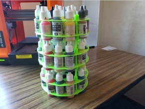 vallejo paint bottle stackable holder 3d print model - Mito3D