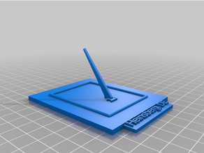 customized square sunclock - northern hemisphere fixed customizer 3d print model - Mito3D