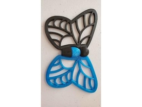 butterfly hinged 3d print model - Mito3D
