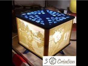 Lampe Lithophanie kişileştirilebilir özelleştirilebilir taş ocağı Lamba Fotoğraf mumluk 3d print model - Mito3D