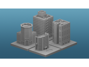Greeblecity sim ciudad conjunto 2 residencial 3d print model - Mito3D