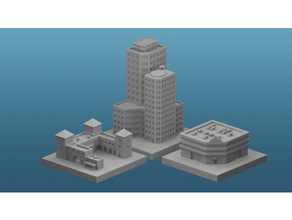 Greeblecity sim ciudad conjunto 3 comercial 3d print model - Mito3D