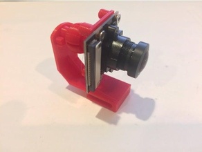 raspberry pi camera swivel mount 3mm clip 3d print model - Mito3D