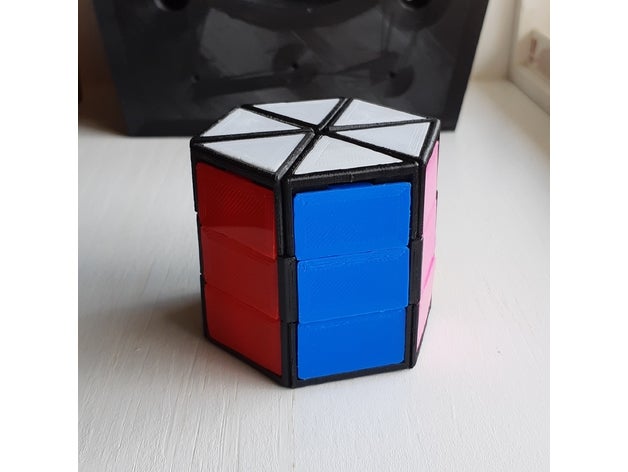 hexagonal prism twisty puzzle 3d printing rubiks cube 3D print model - Mito3D